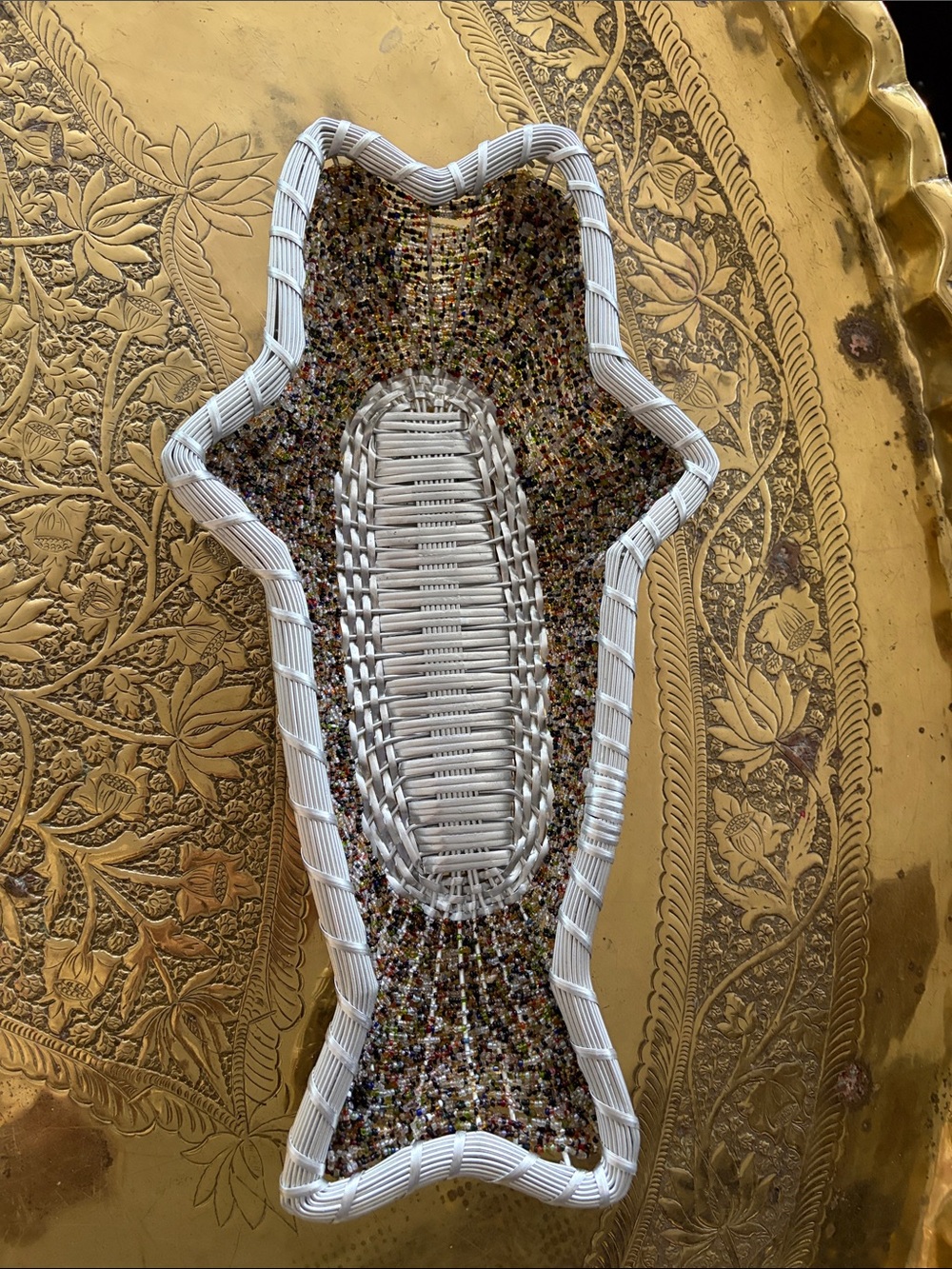 Beaded fish dish